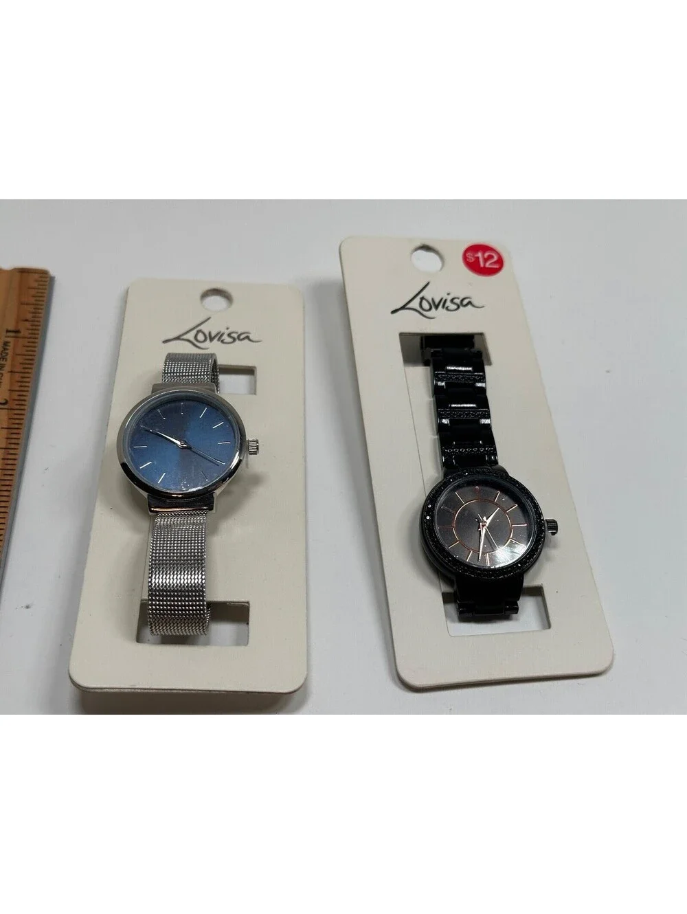 2 Lovisa Watches Male Female Silver Tone Black